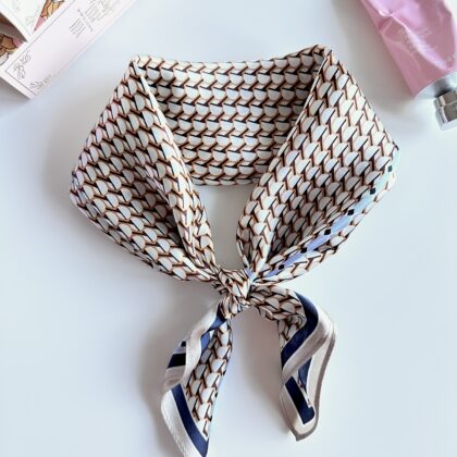 Szalik №45 Jedwabny Granatowy