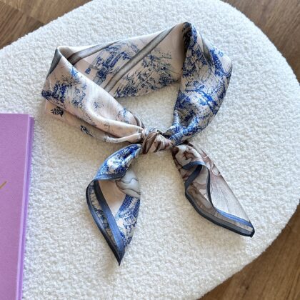 Szalik №57 Jedwabny Błękit Egipski