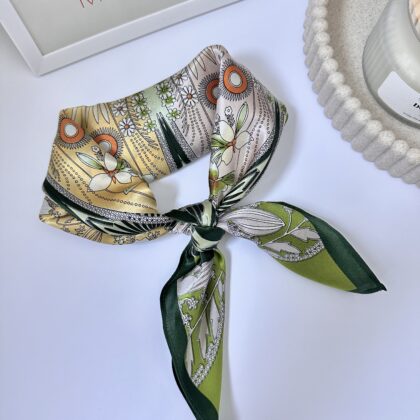 Szalik №46 Jedwabny Butelkowa zieleń