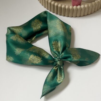 Szalik №73 Jedwabny Zielony „Las”